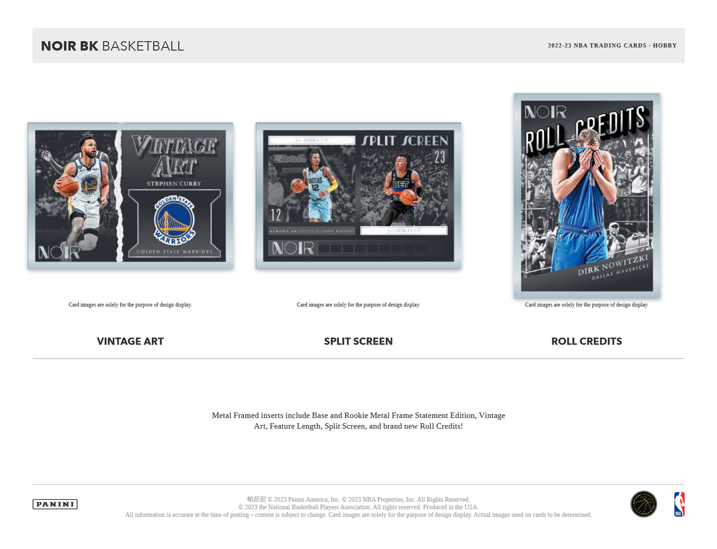 2022-23 Panini Noir Basketball Hobby Box