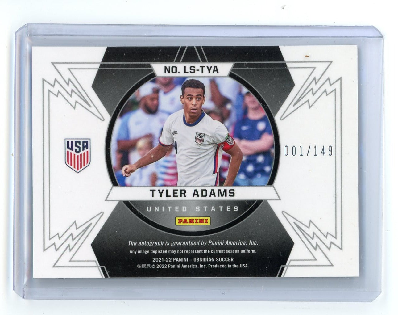 Tyler Adams 2020 Topps Finest UEFA Champions League Autographs Orange PSA 8 #'d 05/25