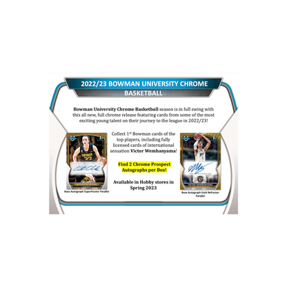 2022-23 Bowman Chrome University Basketball Hobby Box
