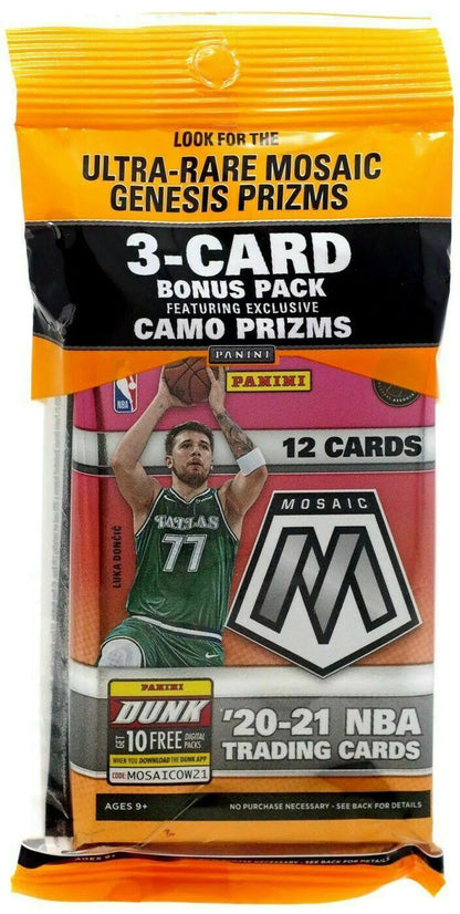 2020-21 Panini Mosaic NBA Multi Pack Cello Box