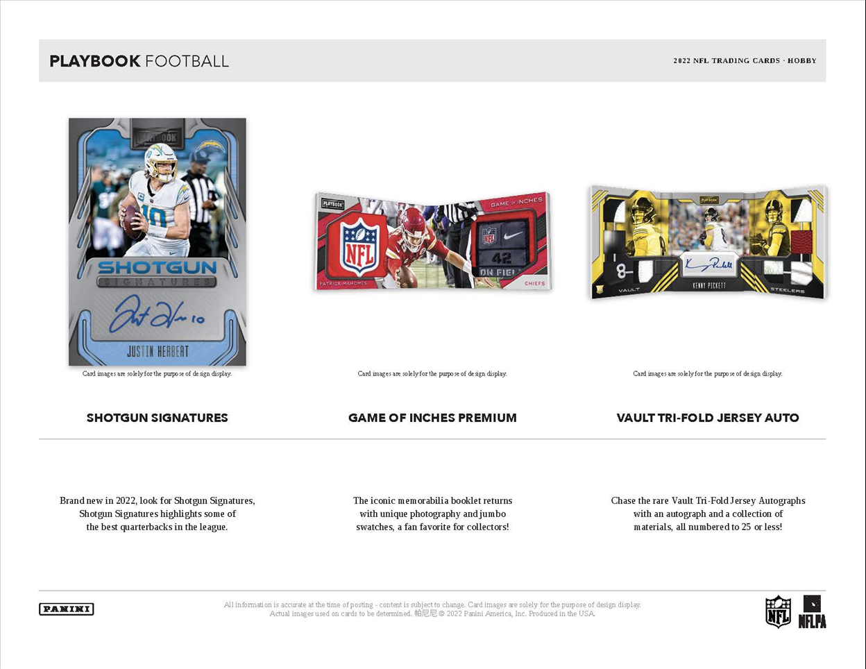 2022 Panini Playbook Football Hobby 16 Box Case