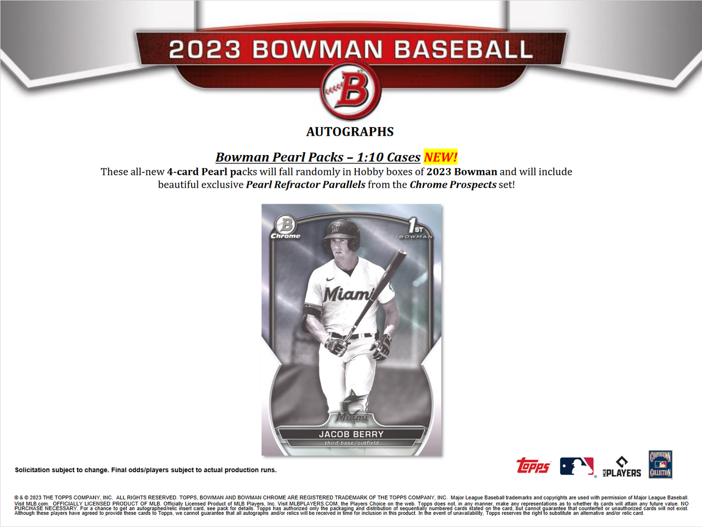 2023 Bowman Baseball Hobby Box