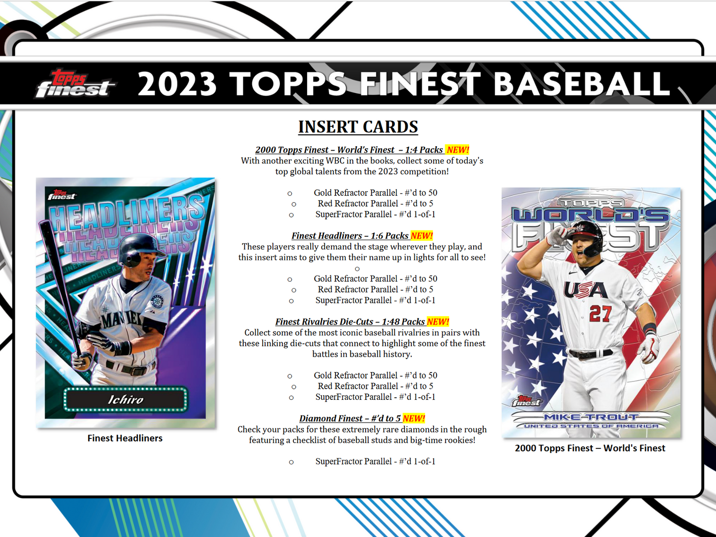 2023 Topps Finest Baseball Hobby Box