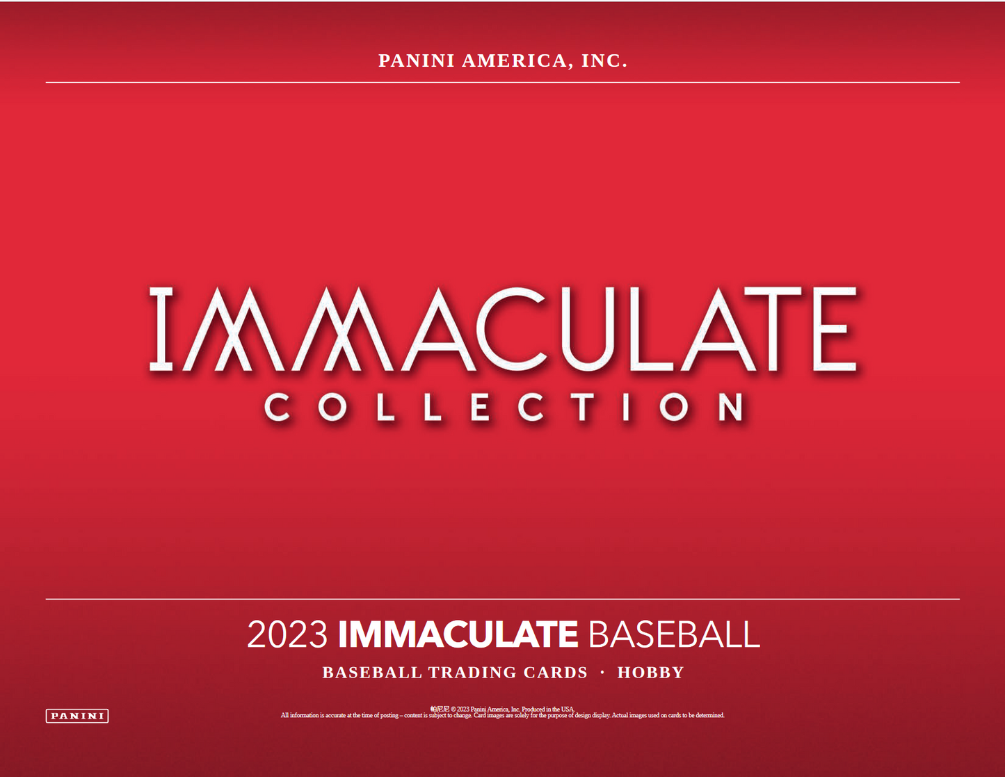 2023 Panini Immaculate Baseball Hobby Box