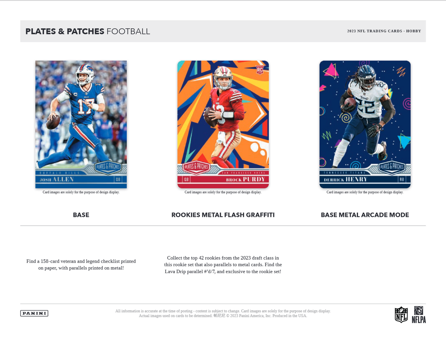 2023 Panini Plates & Patches Football Hobby Box