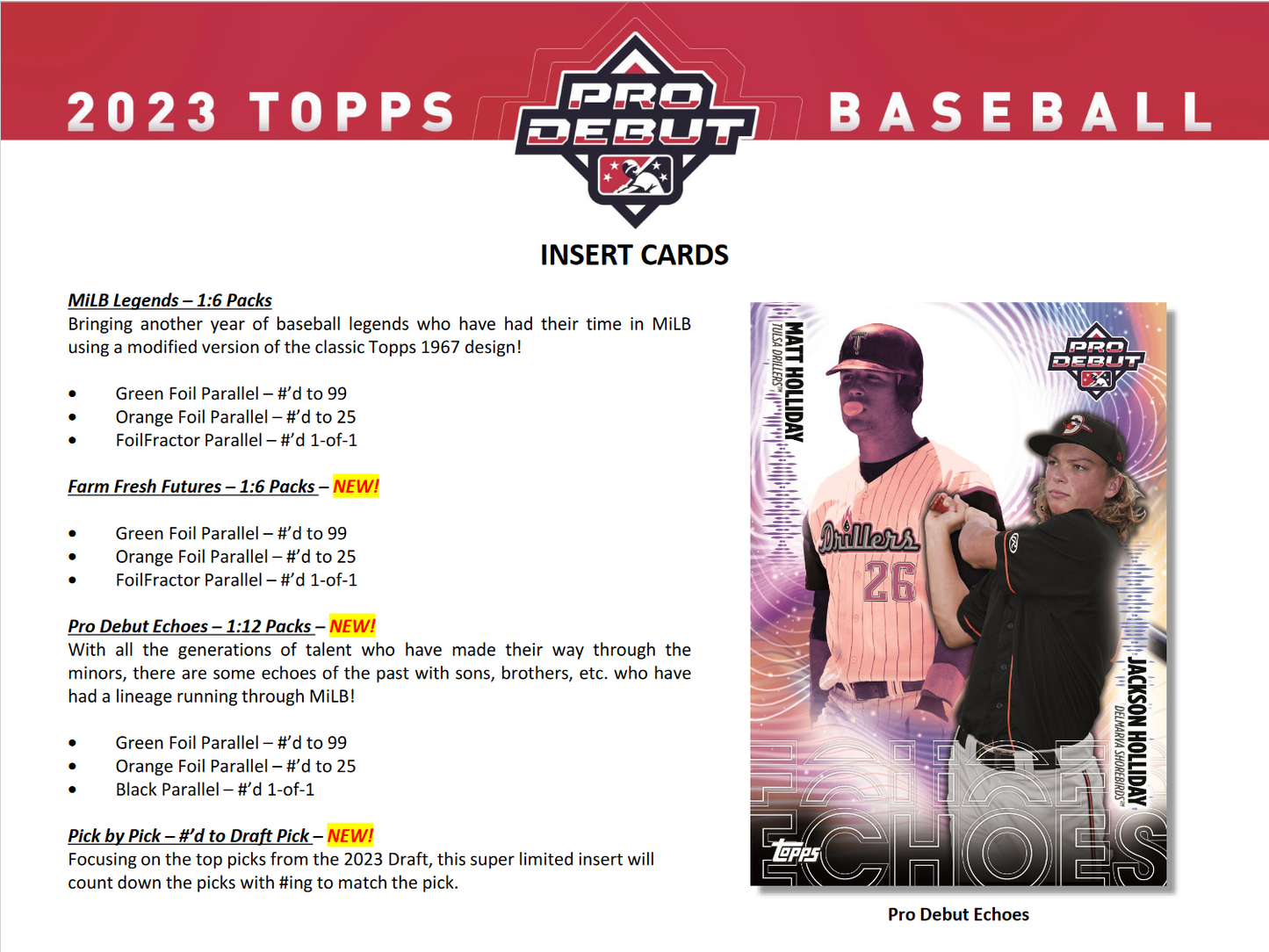 2023 Topps Pro Debut Baseball Jumbo 8 Box Case