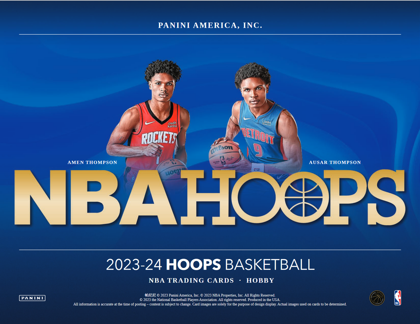 2023-24 Panini NBA Hoops Basketball 20 Hobby Box Case