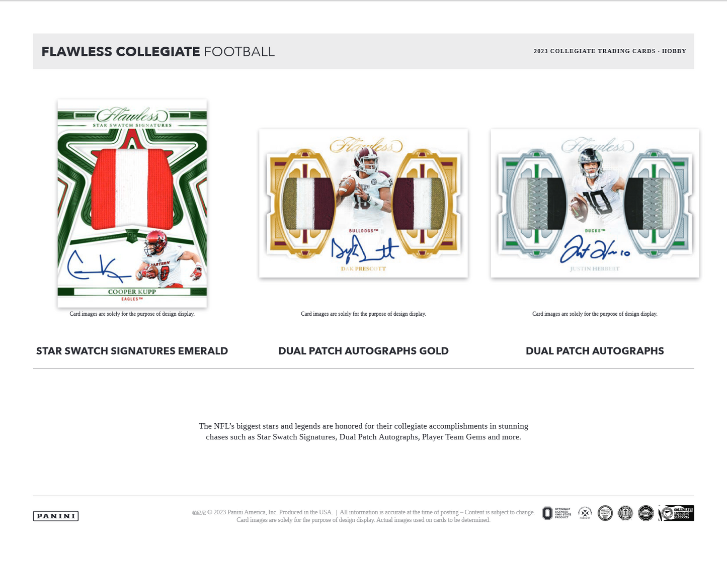 2023 Panini Flawless Collegiate Football Hobby Box