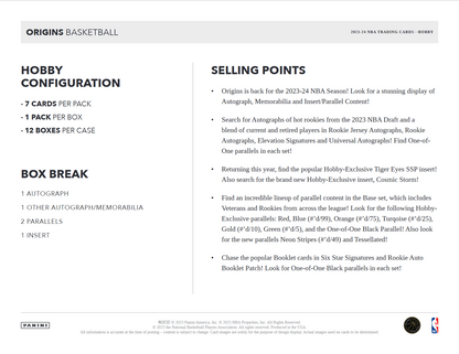 2023-24 Panini Origins Basketball Hobby Box