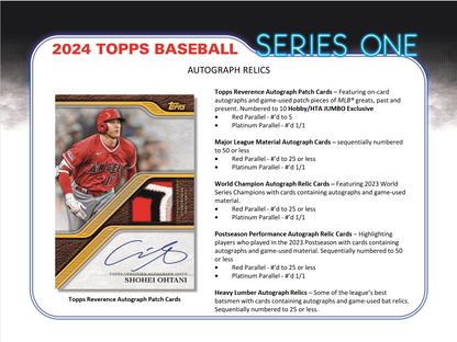 2024 Topps Series 1 Baseball Jumbo Box