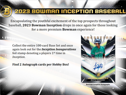 2023 Bowman Inception Baseball Hobby 16 Box Case
