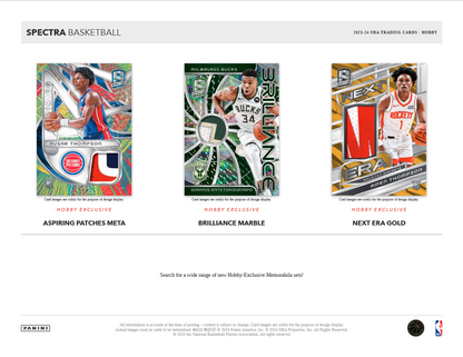 2023-24 Panini Spectra Basketball Hobby 8 box case