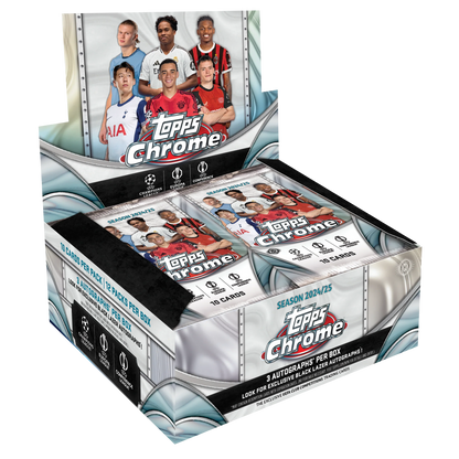2024-25 Topps UEFA Club Competitions Chrome Soccer Jumbo Box