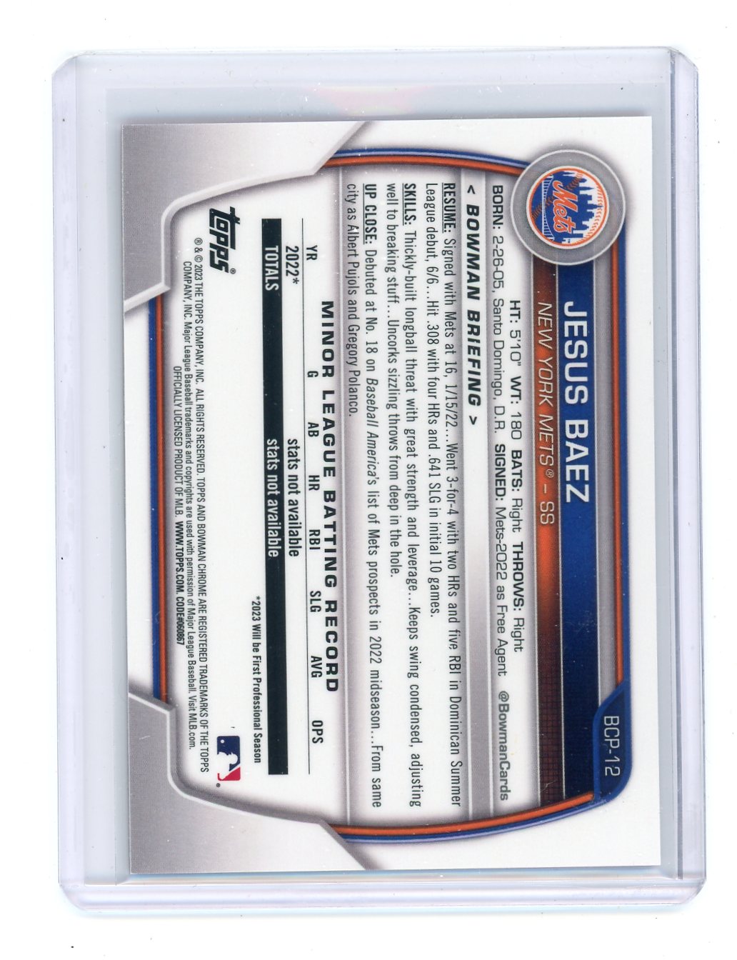 2023 Panini Prizm Baseball Hobby 12 Box Case