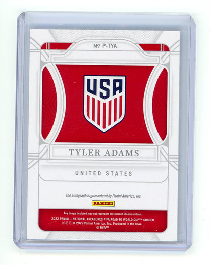 Tyler Adams 2020 Topps Finest UEFA Champions League Autographs Orange PSA 8 #'d 05/25